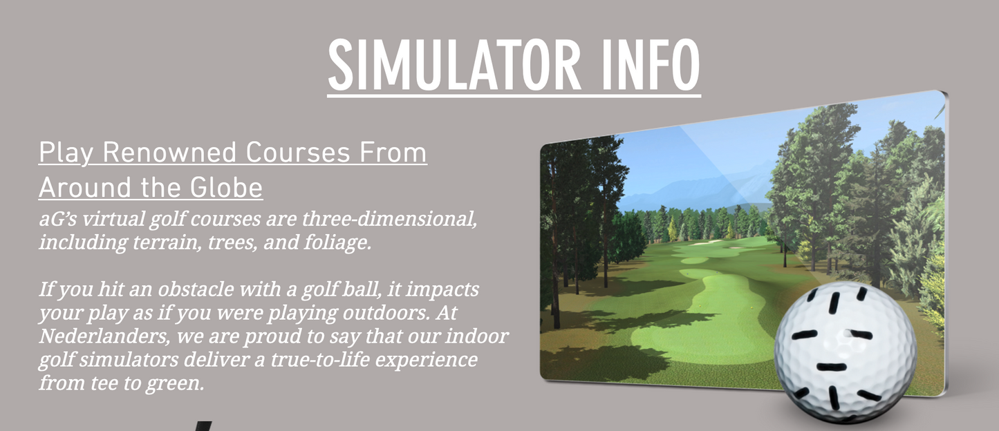 1 Hour of Golf Simulator Time - Gift Card